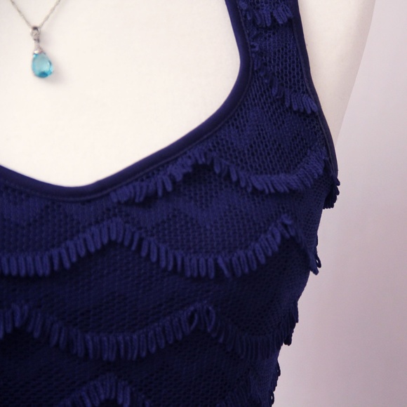 PHILOSOPHY | Blue Fringe Midi Dress - Picture 4 of 6